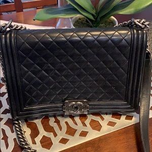 Black Chanel boy bag